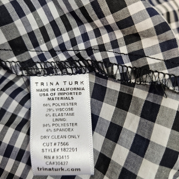 NWT Trina Turk Nikita Picnic Plaid Wrap Ruffle Skirt Size 0 Women's - Picture 8 of 12